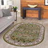Persian Elegance Collection Area Rug -  Kerman (Green) Oval Green  lifestyle 83