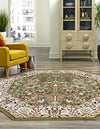 Persian Elegance Collection Area Rug -  Kerman (Green) Octagon Green  lifestyle 34