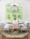 Persian Elegance Collection Area Rug -  Kerman (Green) Octagon Green  lifestyle 50