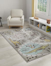 Playful Patterns Collection Area Rug -  Enigma Rectangle Gray  lifestyle 2