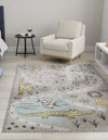 Playful Patterns Collection Area Rug -  Enigma Rectangle Gray  lifestyle 3