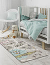 Playful Patterns Collection Area Rug -  Enigma Runner Gray  lifestyle 20