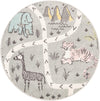 Playful Patterns Collection Area Rug -  Enigma Round Gray  lifestyle 17