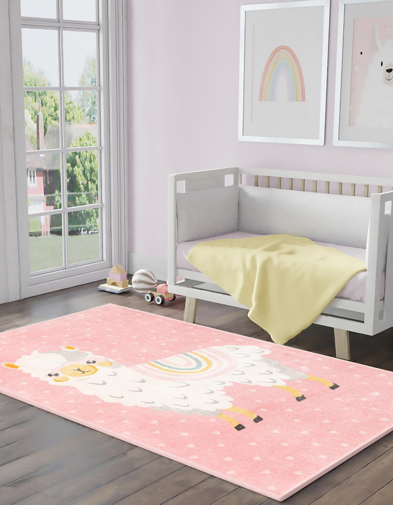 Playful Patterns Collection Area Rug -  Marvel Rectangle Pink  lifestyle 3
