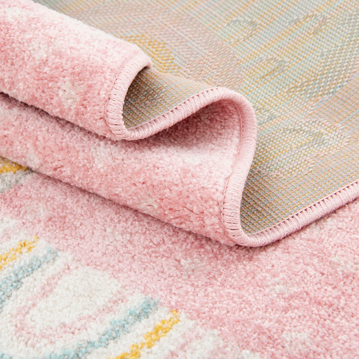 Playful Patterns Collection Area Rug -  Marvel Rectangle Pink  lifestyle 23