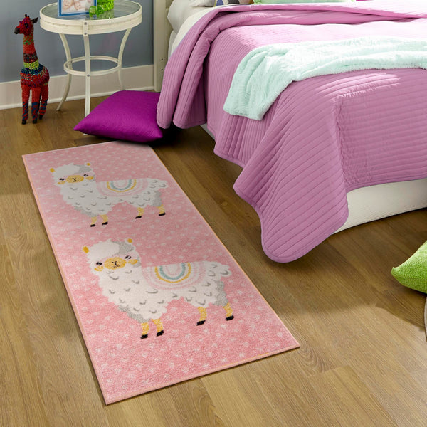 Playful Patterns Collection Area Rug -  Marvel Runner Pink  lifestyle 47