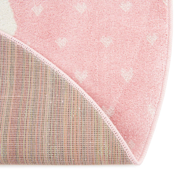 Playful Patterns Collection Area Rug -  Marvel Round Pink  lifestyle 44