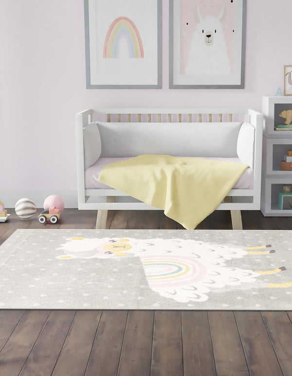 Playful Patterns Collection Area Rug -  Marvel Rectangle Gray  lifestyle 6