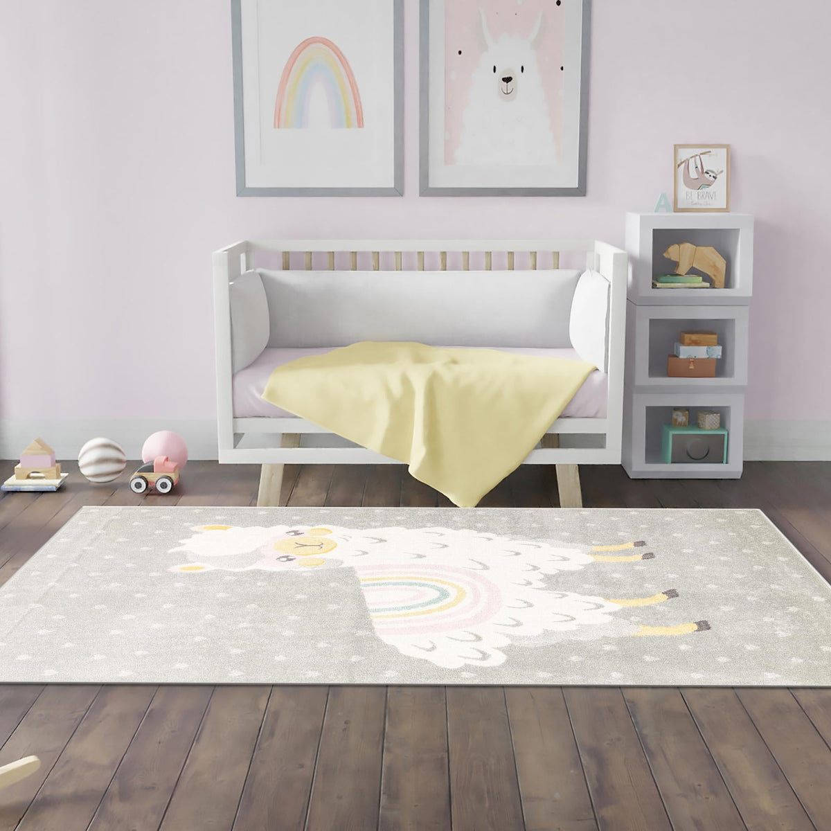 Playful Patterns Collection Area Rug -  Marvel Rectangle Gray  lifestyle 28