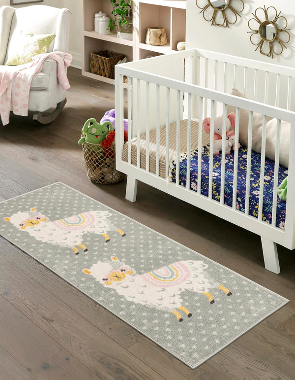 Playful Patterns Collection Area Rug -  Marvel Runner Gray  lifestyle 33