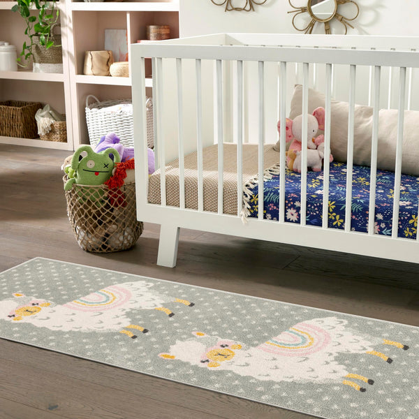 Playful Patterns Collection Area Rug -  Marvel Runner Gray  lifestyle 59