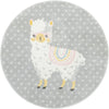 Playful Patterns Collection Area Rug -  Marvel Round Gray  lifestyle 32