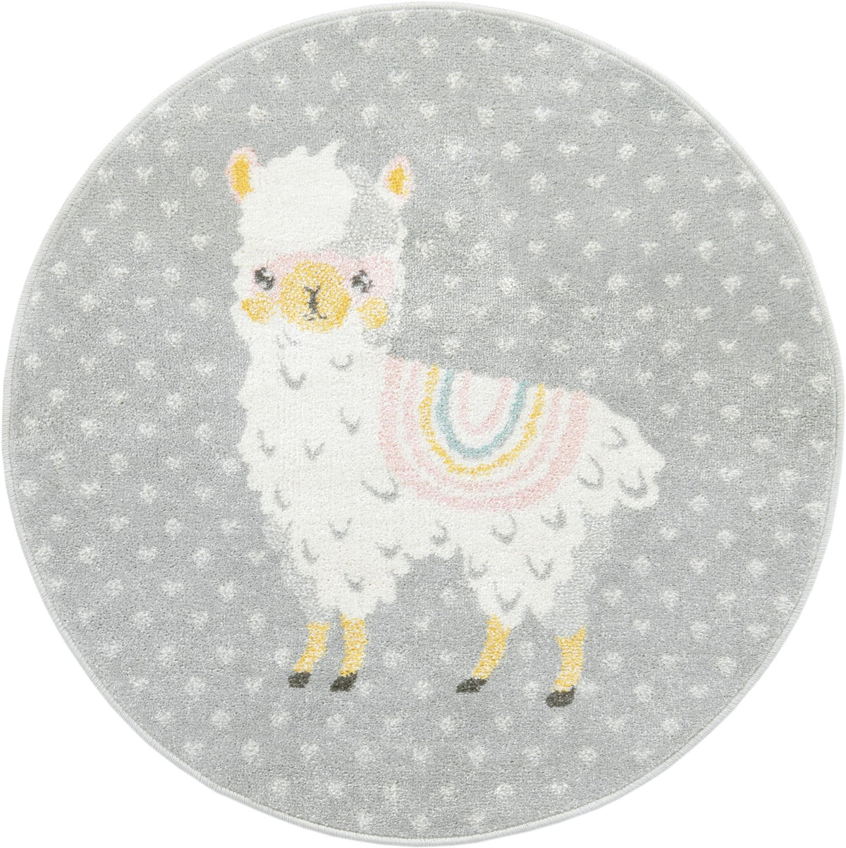 Playful Patterns Collection Area Rug -  Marvel Round Gray  lifestyle 32