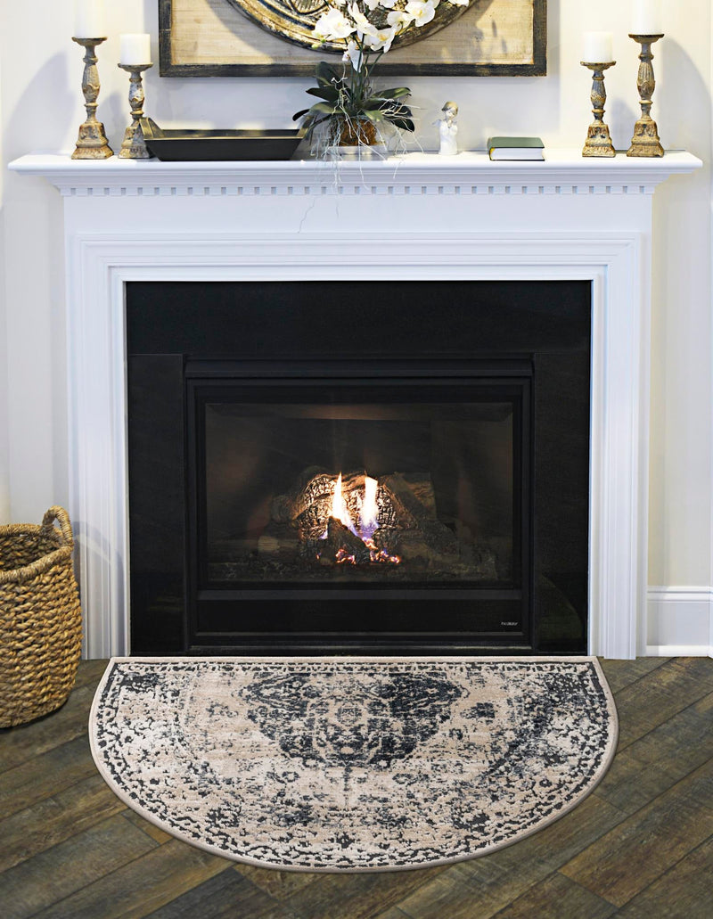 Coastal Manor Collection Area Rug -  Dunes Hearth Dark Blue  lifestyle 34