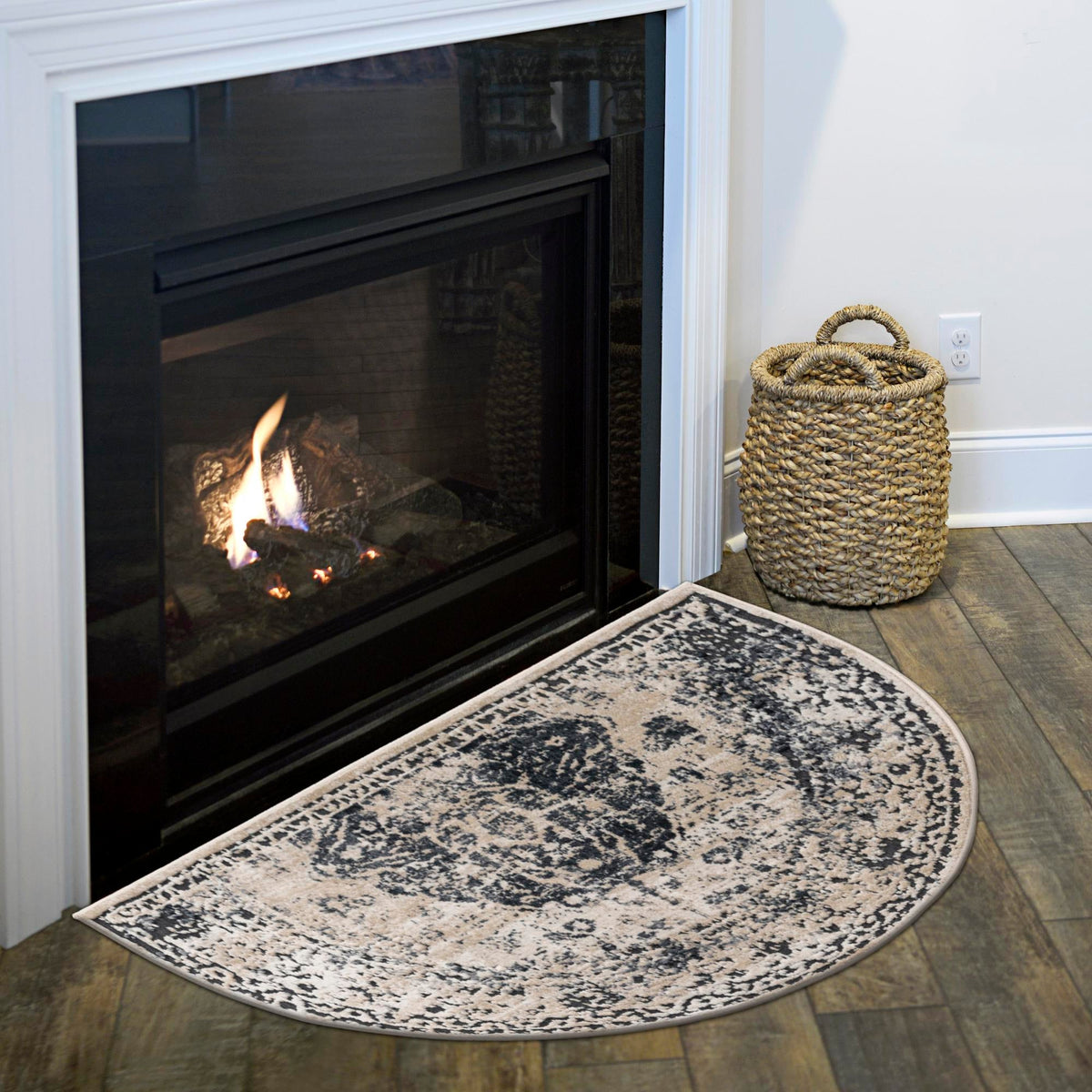Coastal Manor Collection Area Rug -  Dunes Hearth Dark Blue  lifestyle 119