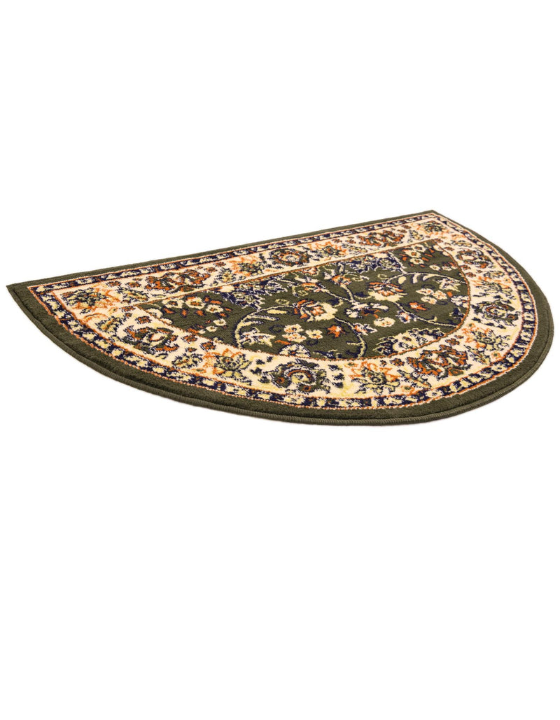 Isfahan Elegance Collection Area Rug - Naghsh-e Jahan (Green) Hearth Green  lifestyle 56