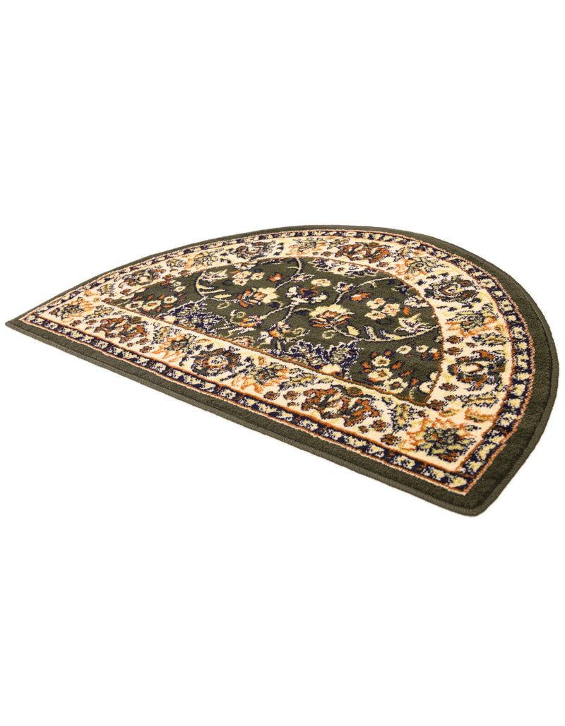 Isfahan Elegance Collection Area Rug - Naghsh-e Jahan (Green) Hearth Green  lifestyle 57