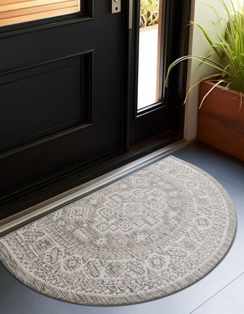 Tribal Terrace Treasures Collection Area Rug -  Incan Isle (Light Gray) Hearth Light Gray  lifestyle 9