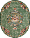 Brighton Terrace Collection Area Rug - Hove (Green) Oval Green  lifestyle 60