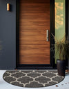 Garden Lattice Oasis Collection Area Rug - Arbor (Black) Hearth Black  lifestyle 6