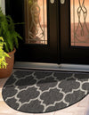 Garden Lattice Oasis Collection Area Rug - Arbor (Black) Hearth Black  lifestyle 9