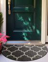 Garden Lattice Oasis Collection Area Rug - Arbor (Black) Hearth Black  lifestyle 10