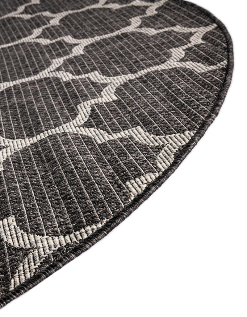 Garden Lattice Oasis Collection Area Rug - Arbor (Black) Hearth Black  lifestyle 13