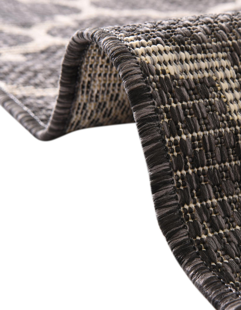 Garden Lattice Oasis Collection Area Rug - Arbor (Black) Hearth Black  lifestyle 16