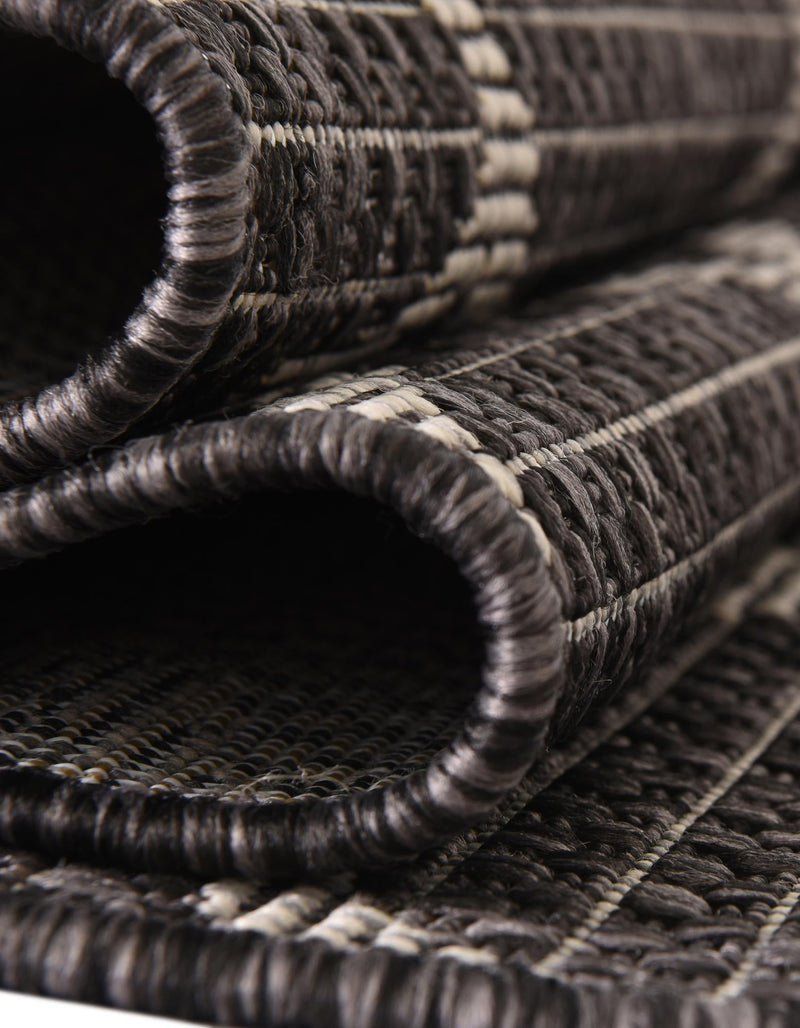 Garden Lattice Oasis Collection Area Rug - Arbor (Black) Hearth Black  lifestyle 19