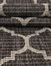 Garden Lattice Oasis Collection Area Rug - Arbor (Black) Hearth Black  lifestyle 20