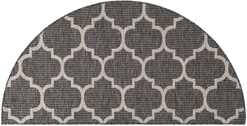 Garden Lattice Oasis Collection Area Rug - Arbor (Black) Hearth Black Main