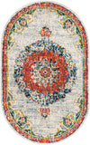 Brighton Terrace Collection Area Rug - Hove (Ivory) Oval Ivory  lifestyle 53