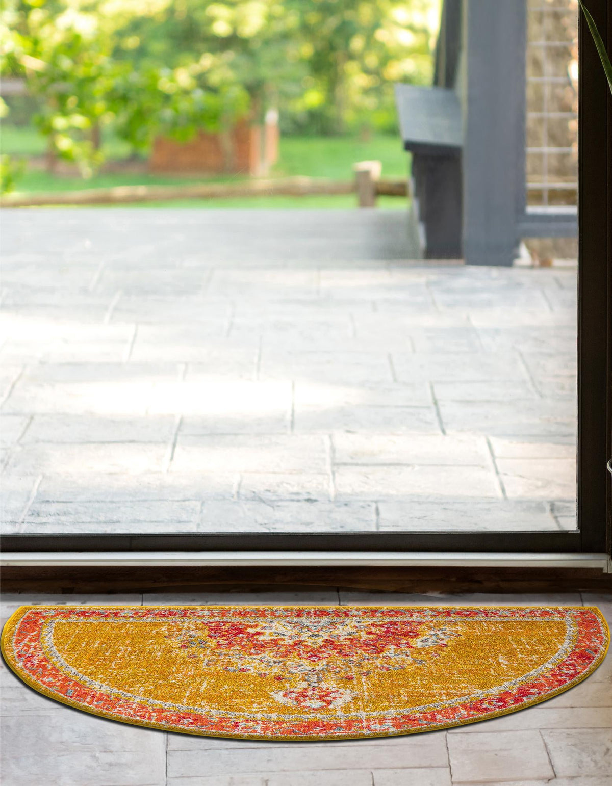 Brighton Terrace Collection Area Rug - Hove (Gold) Hearth Gold  lifestyle 53