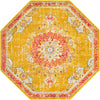 Brighton Terrace Collection Area Rug - Hove (Gold) Octagon Gold  lifestyle 23
