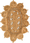 Woven Seaside Jute Collection Area Rug - Coastalhaven (Natural) Oval Natural  lifestyle 2