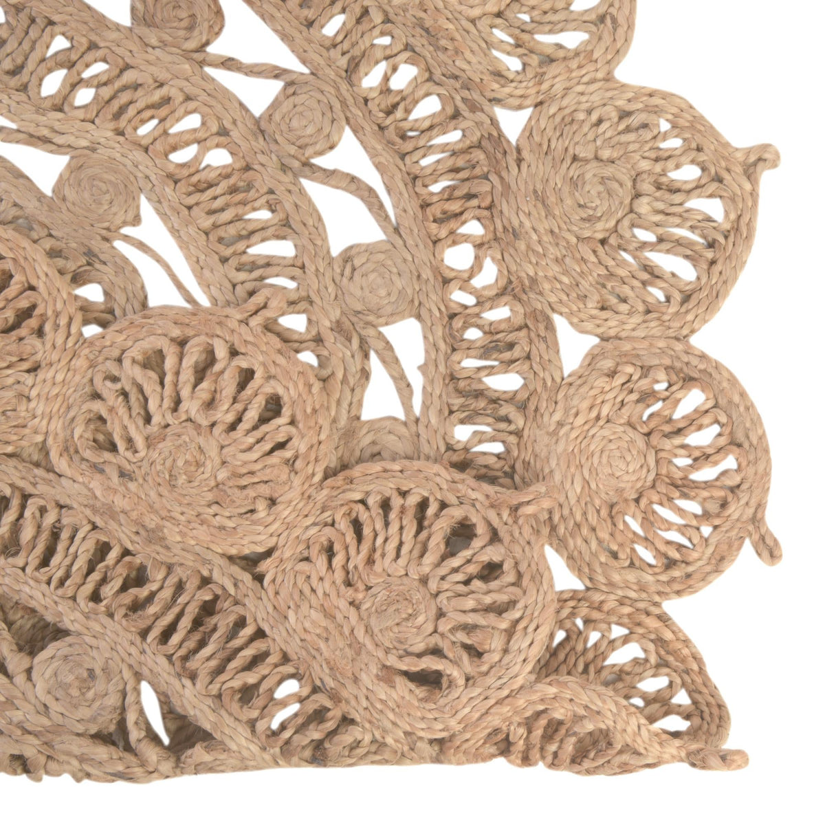 Woven Seaside Jute Collection Area Rug - Coastalhaven (Natural) Round Natural  lifestyle 10
