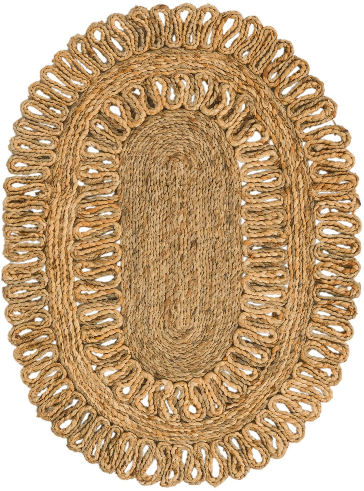 Woven Seaside Jute Collection Area Rug - Varadero Oval Natural  lifestyle 2