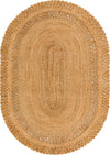 Woven Seaside Jute Collection Area Rug - Varadero Oval Natural  lifestyle 3