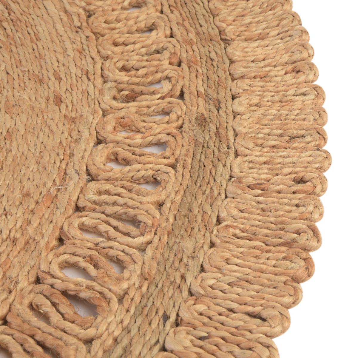 Woven Seaside Jute Collection Area Rug - Varadero Round Natural  lifestyle 9