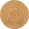 Woven Seaside Jute Collection Area Rug - Varadero Round Natural  lifestyle 4