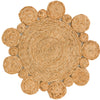 Woven Seaside Jute Collection Area Rug - Sienna Round Natural Main