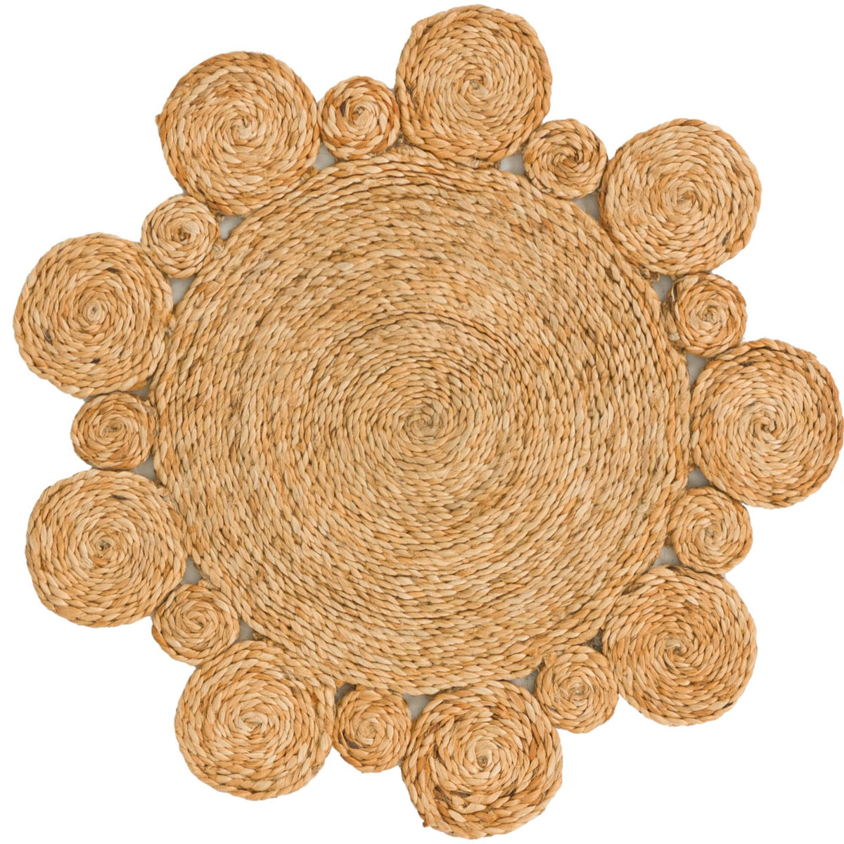 Woven Seaside Jute Collection Area Rug - Sienna Round Natural Main