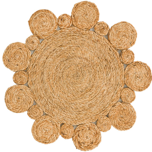 Woven Seaside Jute Collection Area Rug - Sienna Round Natural Main