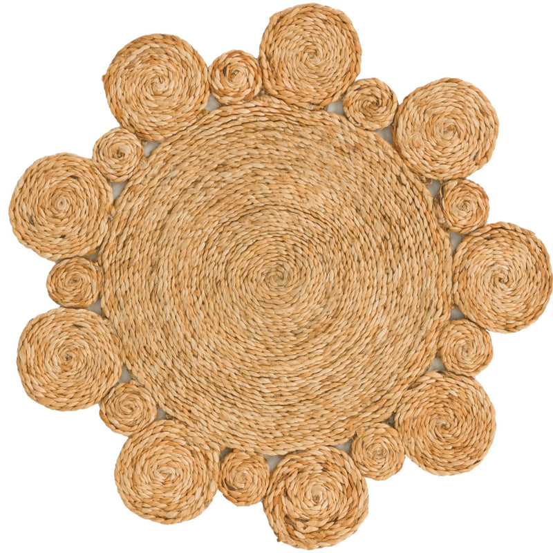 Woven Seaside Jute Collection Area Rug - Sienna Round Natural Main