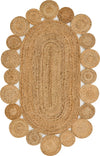 Woven Seaside Jute Collection Area Rug - Sienna Oval Natural  lifestyle 3