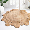Woven Seaside Jute Collection Area Rug - Sienna Round Natural  lifestyle 52