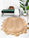 Woven Seaside Jute Collection Area Rug - Sienna Oval Natural  lifestyle 8