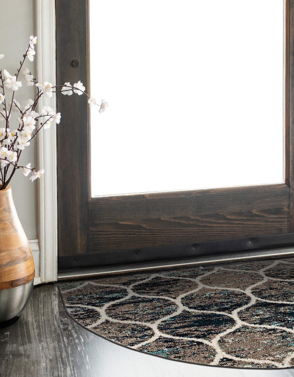 Lattice Garden Collection Area Rug -  Pergolatown (Blue Multi) Hearth Blue Multi  lifestyle 33