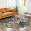 Lattice Garden Collection Area Rug -  Pergolatown (Blue Multi) Octagon Blue Multi  lifestyle 12