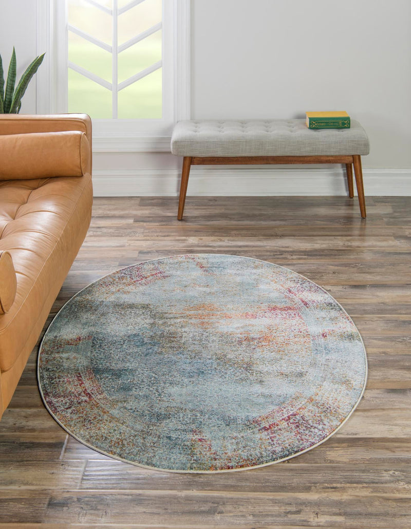 Caribbean Breeze Collection Area Rug -  Yucatan Oval Multi  lifestyle 13